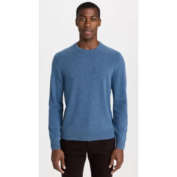 Theory Mens Hilles Crew Cashmere SweaterIndigo Melange