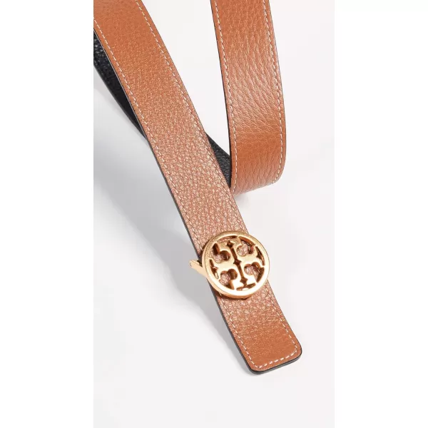 Tory Burch Womens 1 Miller Reversible BeltBlackGold