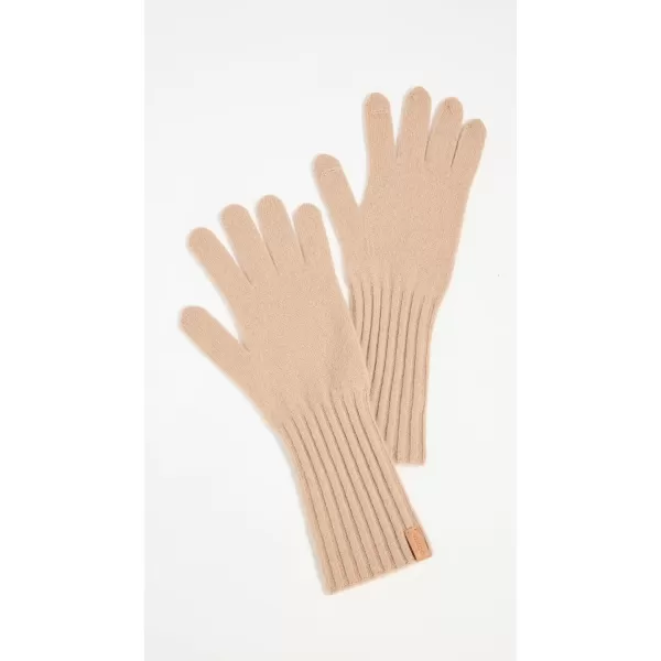 Vince Womens Boiled Cashmere Knit GlovesCamel