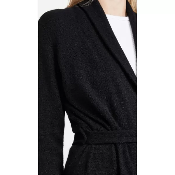 White  Warren Womens Cashmere Long RobeBlack