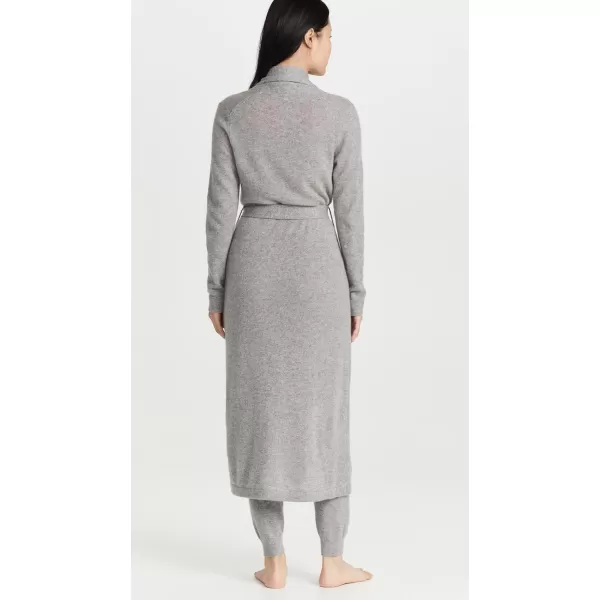 White  Warren Womens Cashmere Long RobeGrey Heather