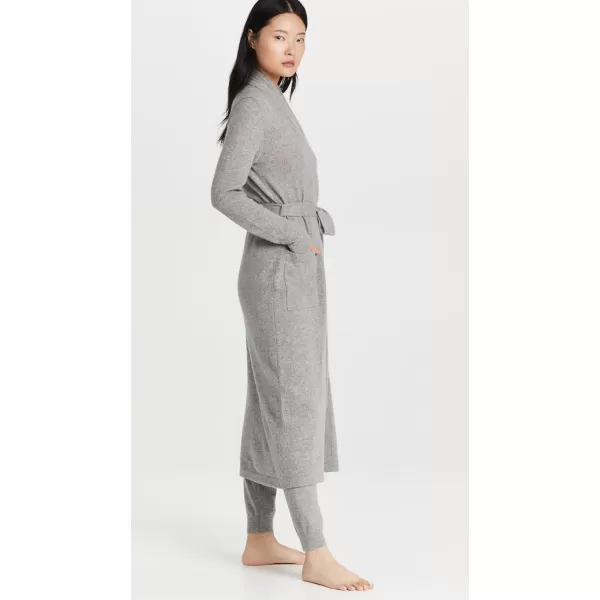 White  Warren Womens Cashmere Long RobeGrey Heather