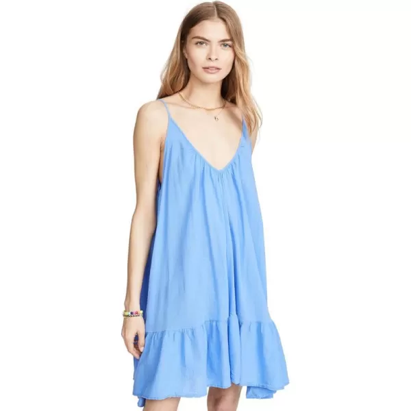 9seed Womens St Tropez Ruffle Mini DressMoroccan Blue