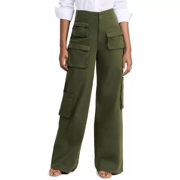 AFRM Womens Maxwell Wide Leg Cargo PantsOlive