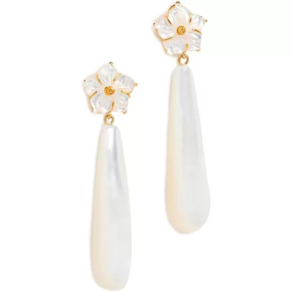 Chan Luu Womens Mother of Pearl Flower Drop EarringsWhite MOP