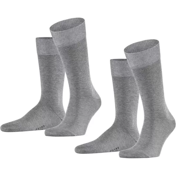 FALKE Men Happy 2Pack M SoGrey Light Grey Melange 3390