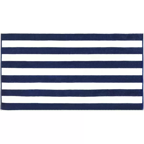 Kassatex Womens Cabana Stripe Beach Towel Coral Beach Towel2 Beach Towels Navy