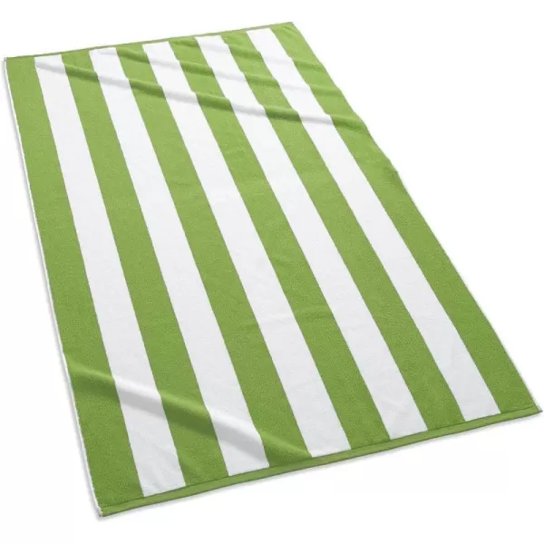 Kassatex Womens Cabana Stripe Beach Towel Coral Beach TowelBeach Towel Lime