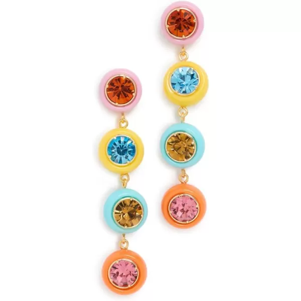 Lele Sadoughi Womens Gumball Linear EarringsTaffy Rainbow