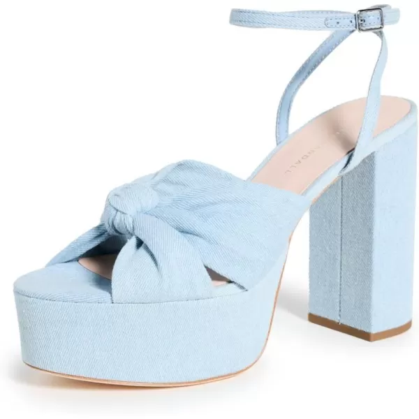 Loeffler Randall Womens Roz Knot Platform SandalsLight Denim