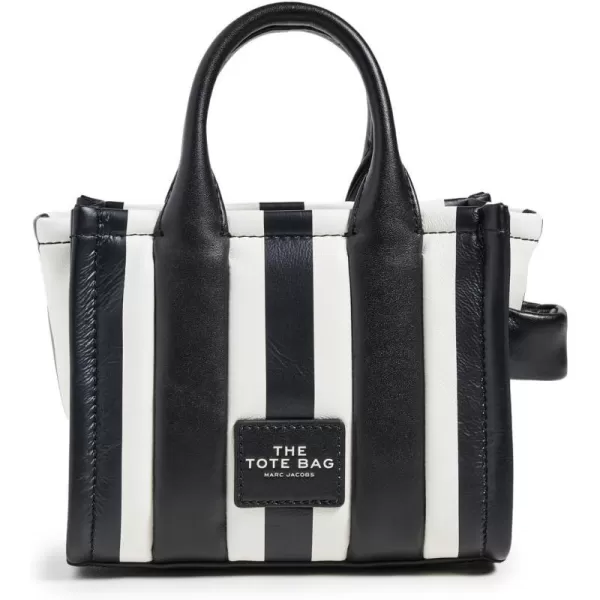 Marc Jacobs Womens The Mini ToteBlackWhite Stripe