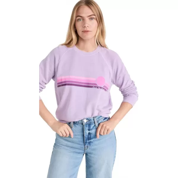 SUNDRY Womens Rainbow SweatshirtPigment Lavender