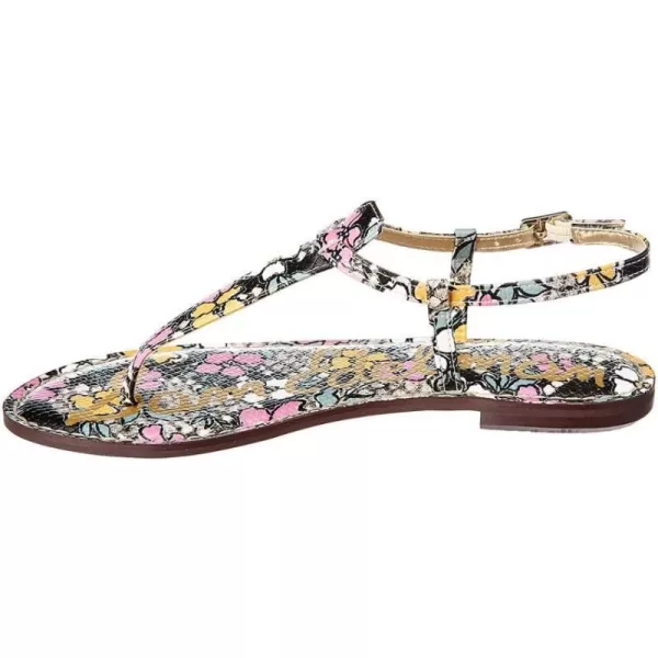 Sam Edelman Womens Gigi Thong SandalBright Multi Retro Floral Print Snake