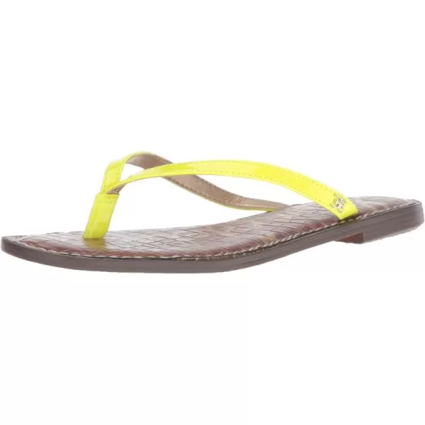 Sam Edelman Womens Gigi Thong SandalNeon Yellow Patent