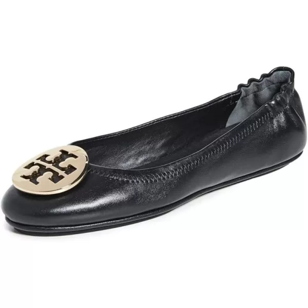 Tory Burch Womens Minnie Travel Ballet FlatsPerfect BlackGold