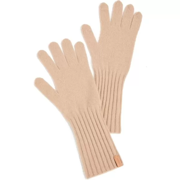 Vince Womens Boiled Cashmere Knit GlovesCamel