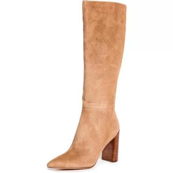 Vince Womens Pilar Knee High BootsDark Amber Brown Suede