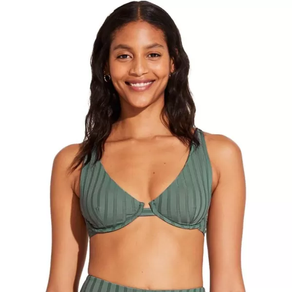 Vitamin A Womens Rossi Halter Underwire TopAloe Superrib