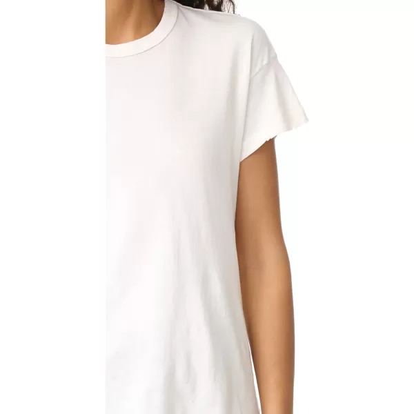 THE GREAT Womens The Boxy Crew TeeWashed White