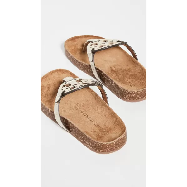 Tory Burch Womens Miller Cloud SandalsSpark GoldNatural