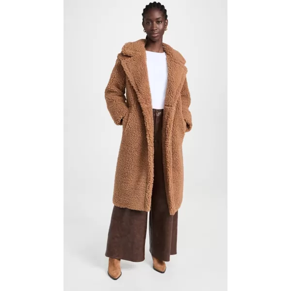 UGG Womens Gertrude Long Teddy CoatChestnut