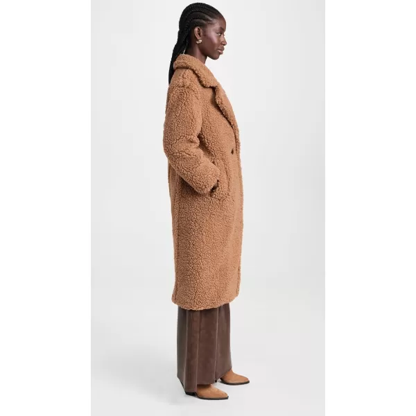 UGG Womens Gertrude Long Teddy CoatChestnut