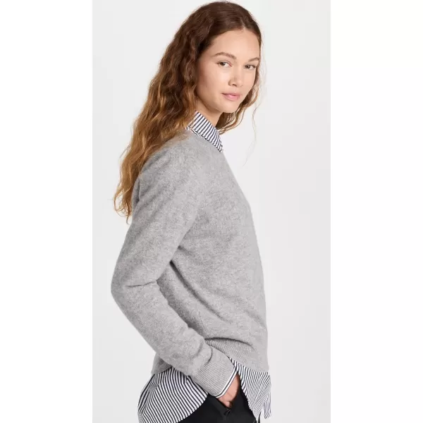 White  Warren Womens Cashmere Long Sleeve SweatshirtGrey Heather