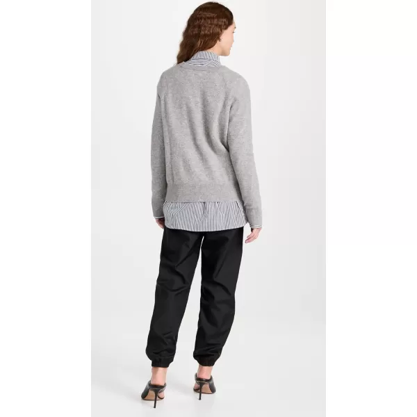 White  Warren Womens Cashmere Long Sleeve SweatshirtGrey Heather