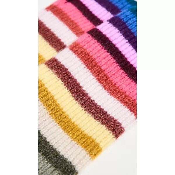 White  Warren Womens Cashmere Striped HandwarmersRainbow Multi