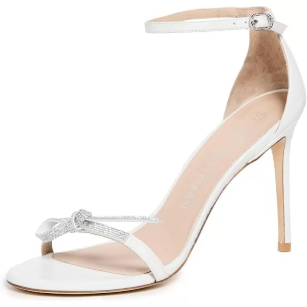 Stuart Weitzman Womens Nudist Bow 100mm SandalsWhite