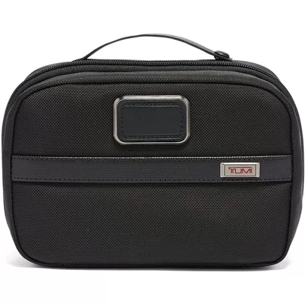 TUMI  Alpha 3 Split Travel Kit  Luggage Accessories Toiletry Bag for Men and Women with Embossed Leather Carry Handle  BlackBlack 1