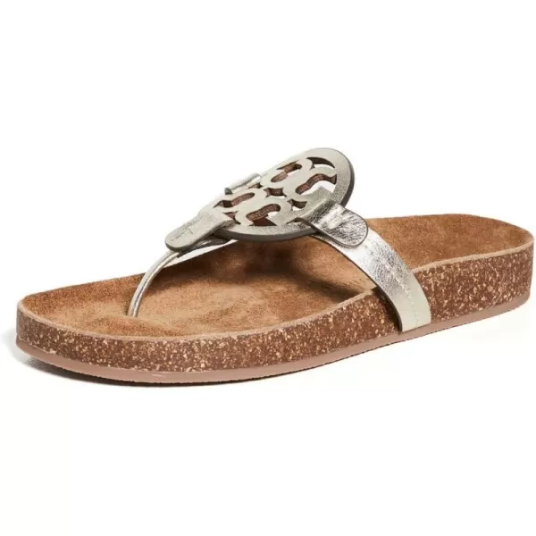 Tory Burch Womens Miller Cloud SandalsSpark GoldNatural