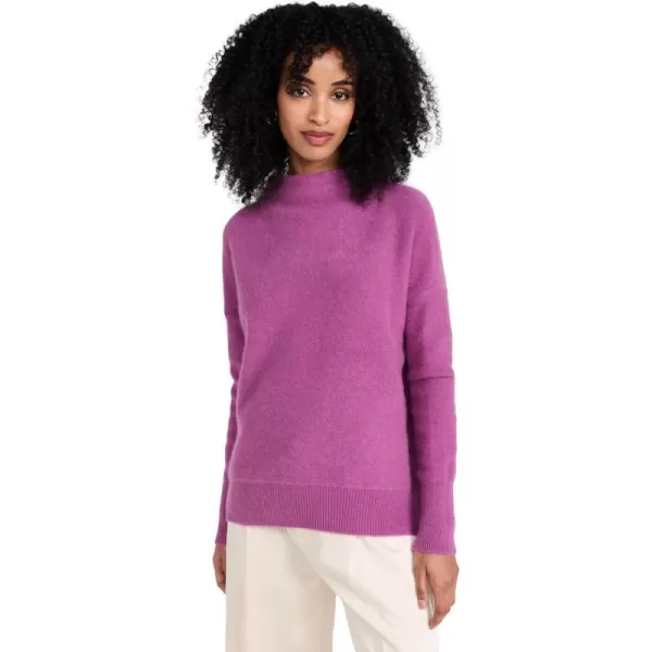 Vince Womens Funnel Neck Cashmere PulloverDewberry