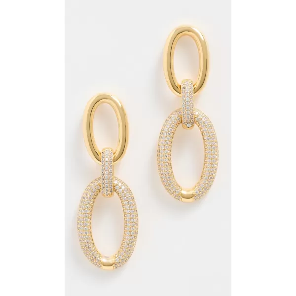 By Adina Eden Womens SolidPave Open Circle Drop Stud EarringsGold