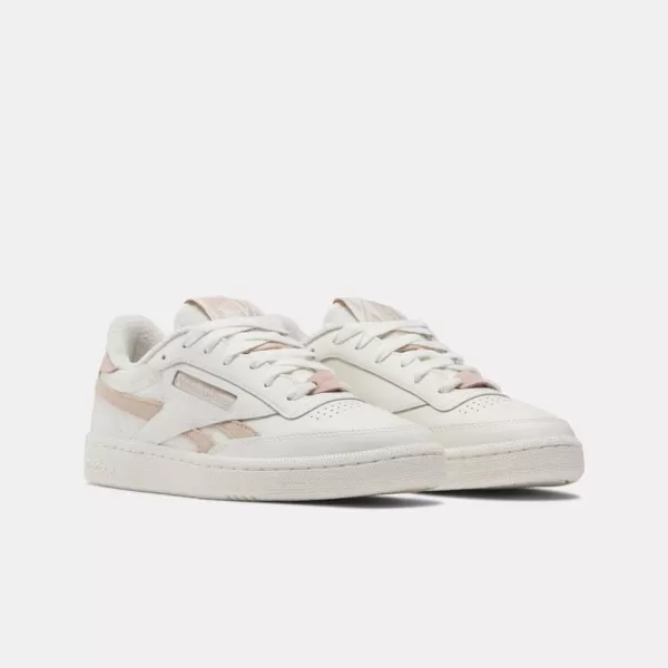 Reebok Womens Club C Double SneakerChalkPink StuccoPink Stucco