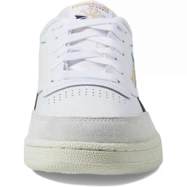 Reebok Womens Club C Double SneakerWhiteVector NavyRetro Gold