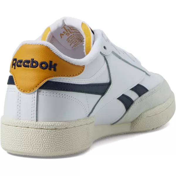 Reebok Womens Club C Double SneakerWhiteVector NavyRetro Gold