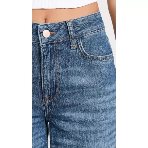 Triarchy Womens Ms Fonda High Rise Wide Leg JeansMedium Indigo