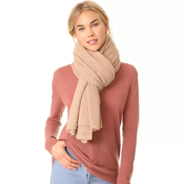 White  Warren Womens Cashmere Travel Wrap ScarfCamel Heather