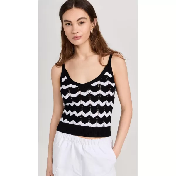 525 Womens Izzie Chevron Stripe BraletteBlack Multi