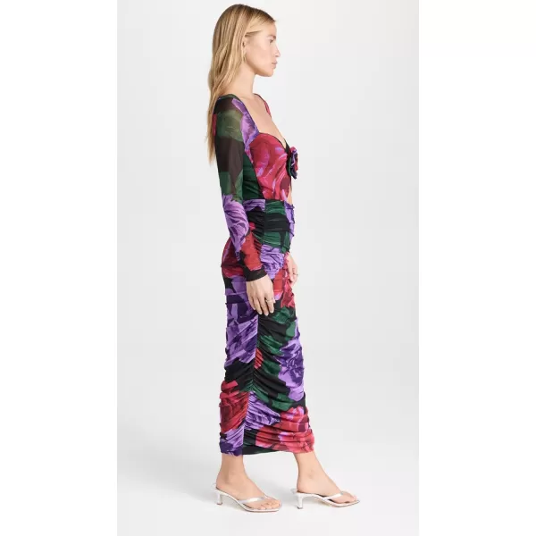 AFRM Womens Sierra Rosette Midi DressOversized Bloom