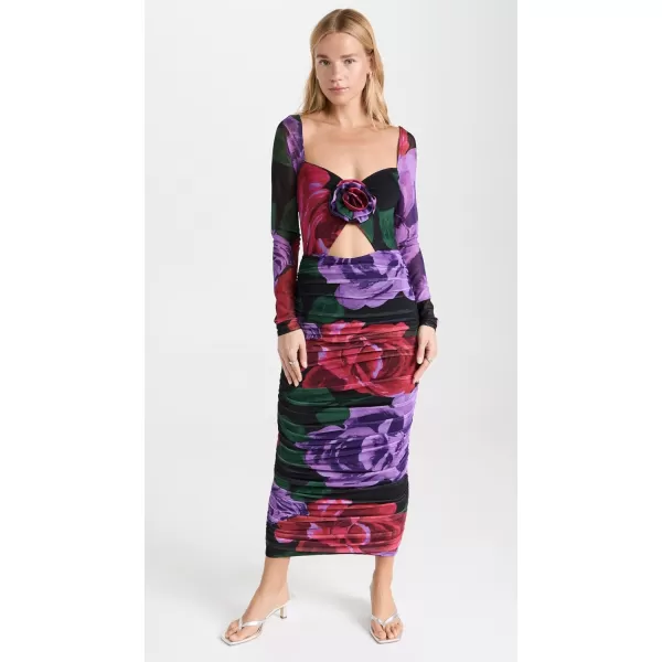 AFRM Womens Sierra Rosette Midi DressOversized Bloom