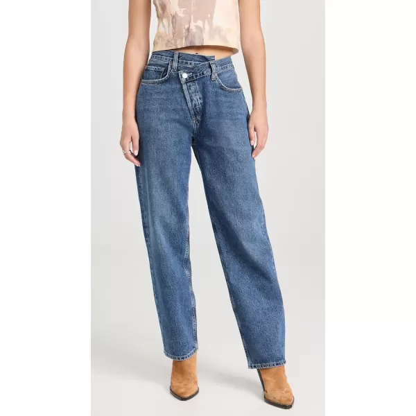 AGOLDE Womens Crisscross JeansControl