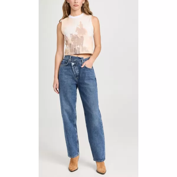 AGOLDE Womens Crisscross JeansControl