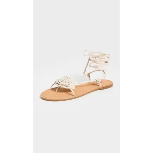 Alohas Womens Jakara Cream Leather SandalsCream