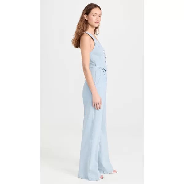 Amanda Uprichard Womens Ethan Denim JumpsuitIceberg