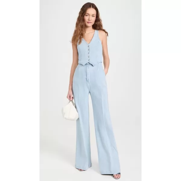 Amanda Uprichard Womens Ethan Denim JumpsuitIceberg