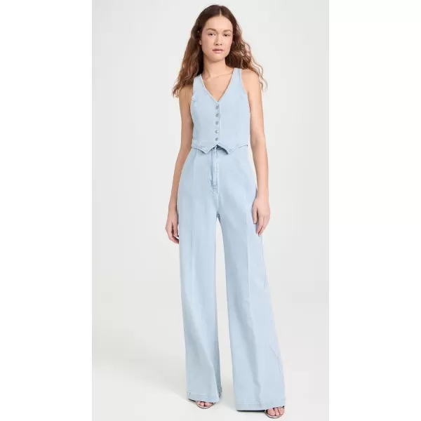 Amanda Uprichard Womens Ethan Denim JumpsuitIceberg