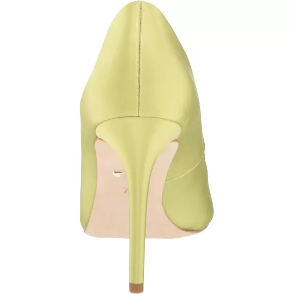 Badgley Mischka Womens Cher Pump  Womens Pumps with 375 Stiletto HeelsLemon Lime Satin