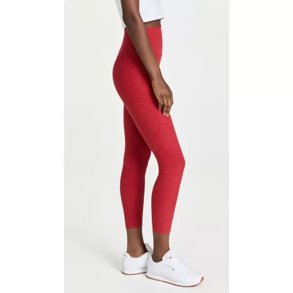 Beyond Yoga Womens High Waisted Midi LeggingsCurrant Red Heather